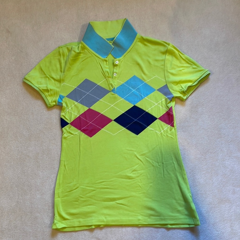 100% cotton old navy colorful polo shirt in size large